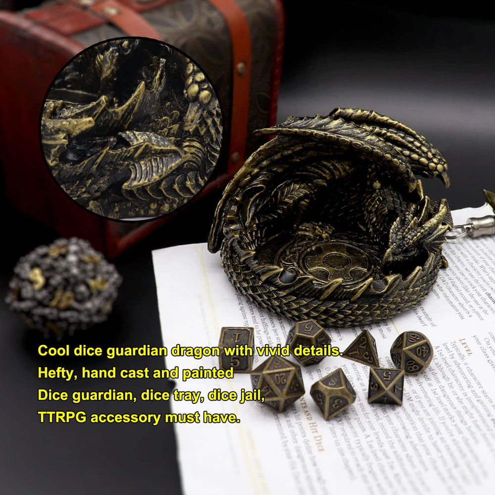 Haxtec Antique Bronze Dragon Statue decor with intricate scales for home display.