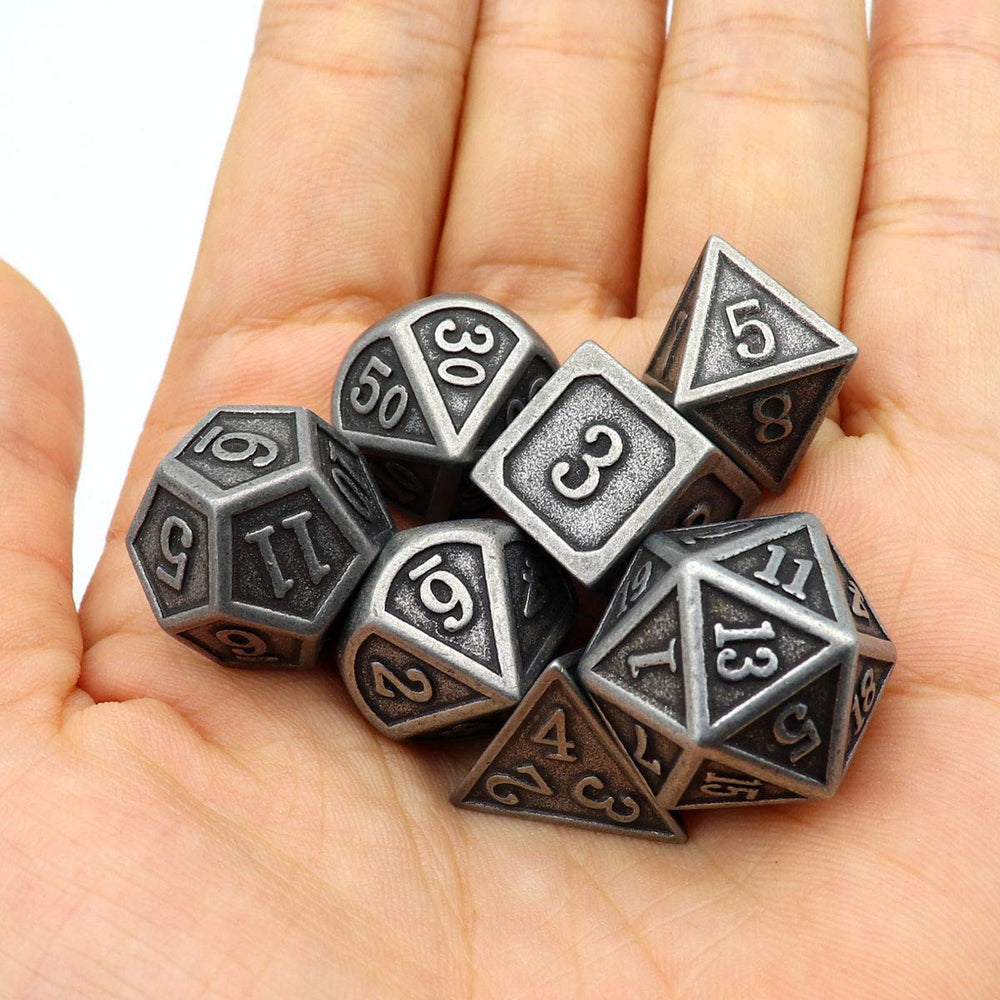 Haxtec antique iron DND leather dice bag close-up for safe storage.