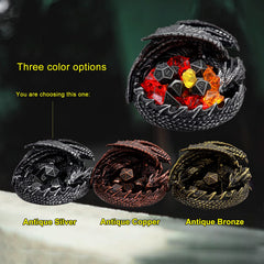 Haxtec antique iron dragon statue adds rustic charm and character to any space.