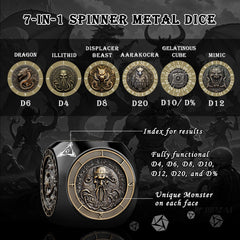 Haxtec dragon-face DND dice enhances dramatic storytelling