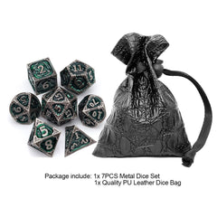 Haxtec dragon-scale engraving on zinc alloy dice enhances table presence
