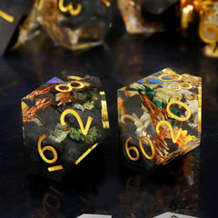 Haxtec sharp-edge resin D10 dice for reliable percentage checks.