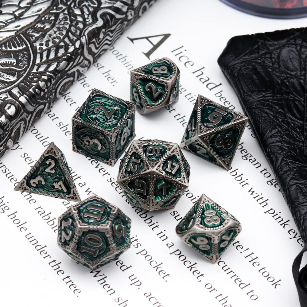 Haxtec zinc alloy dice set emphasizes durability for campaigns