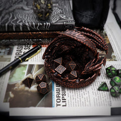 Haxtec DND dice tray holder keeps dice and miniatures organized