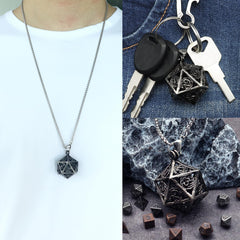 Haxtec DND keychain with dice for quick dice rolls on the go