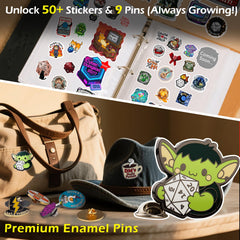 Haxtec DND pin — collectible accessory for group pride and campaign spirit
