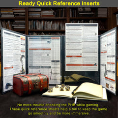 Haxtec DND Screen features flat, clear pockets to keep inserts legible.