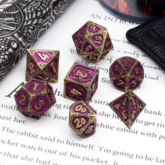 Haxtec dragonscale-engraved dice detail highlights intricate dragon motifs