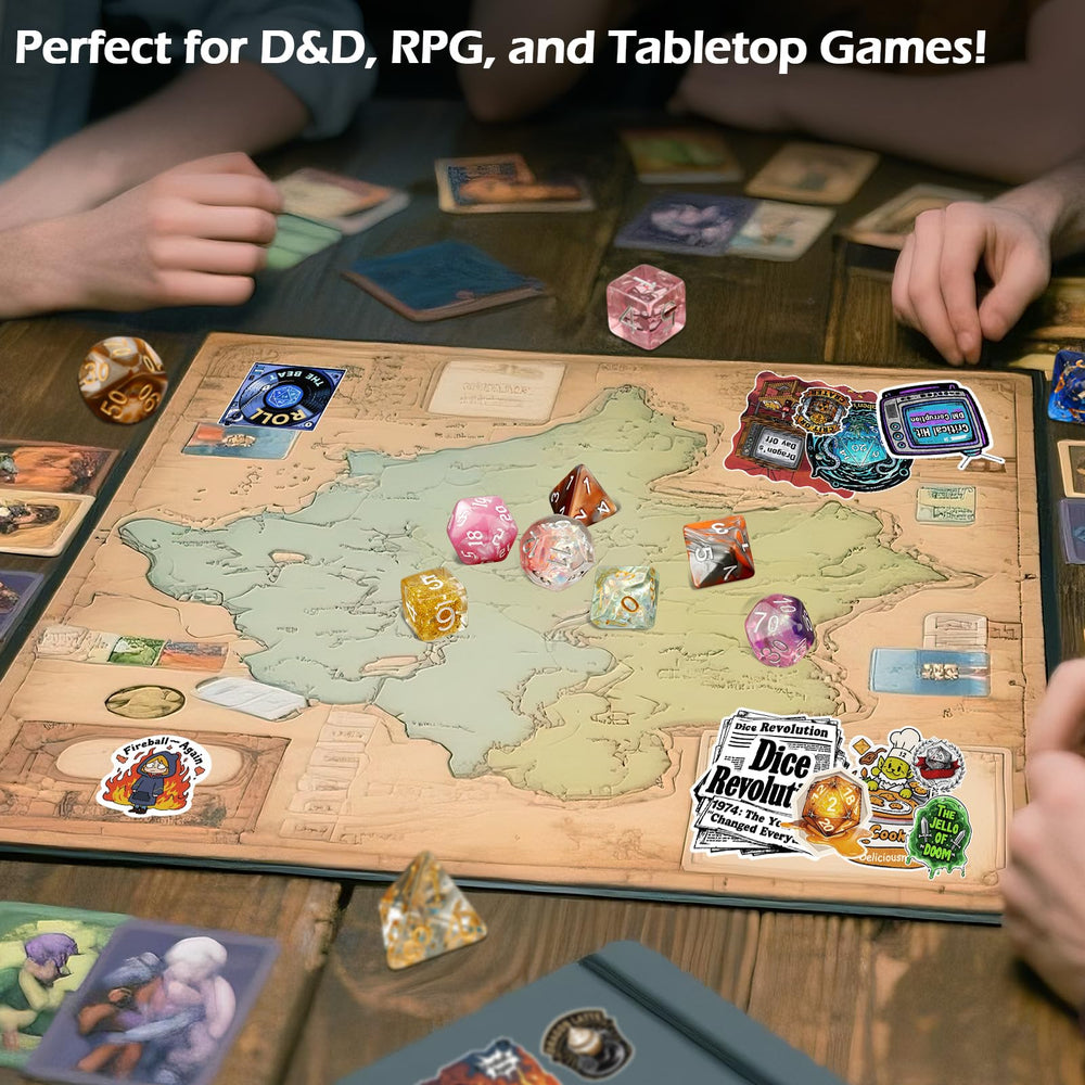 Haxtec gift for DND fans highlights unique dice for campaigns.