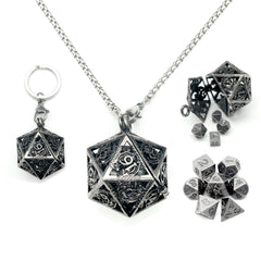 Haxtec mini DND dice with necklace case for portable tabletop sessions