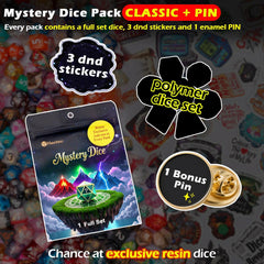 Haxtec Mystery Dice Set — color swirl closeup, great for selecting eye-catching dice before a session