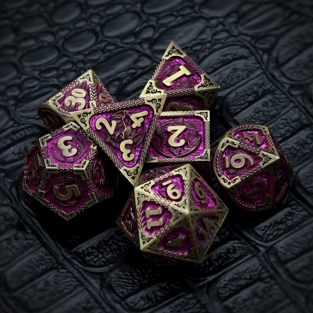 Haxtec solid zinc-alloy DND dice survive years of campaigns