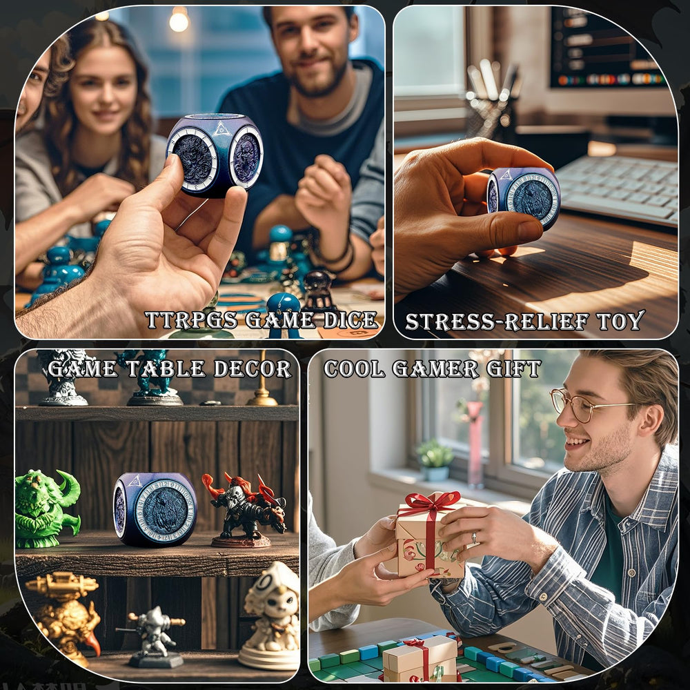 Haxtec Spinner Dice 7-in-1 dragon side offers dramatic tabletop flair.