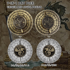 Haxtec spinner-dice-engraved-dragon-sword close-up showing epic fantasy motif.