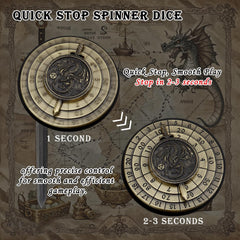 Haxtec spinner-dice-metal-d4-d20 in action view for precise rolls.