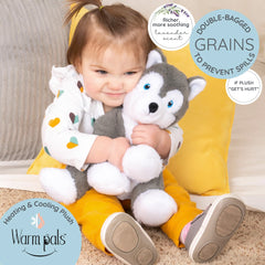 Hayes Husky soft fabric texture highlights plush comfort for playtime.