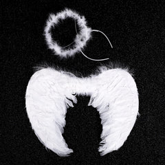Haysandy angel headband for kids, completes the heavenly look.