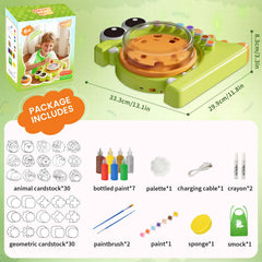 HAYXUN Dinosaur Spin Art Kit makes a great gift for kids ages 4–12
