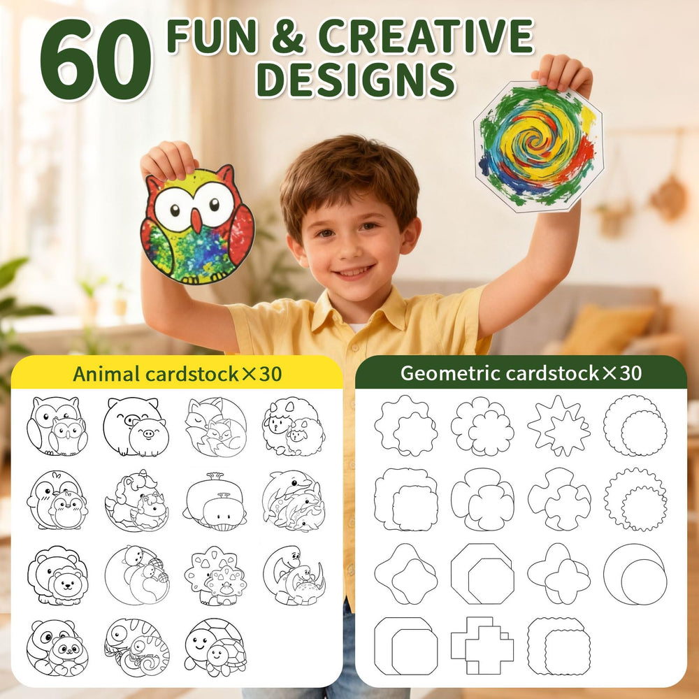 HAYXUN Dinosaur Spin Art Machine USB-powered steady spinning