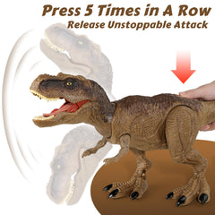 hayxun Jurassic Rex action figure side movement showcases lifelike posable limbs for imaginative play