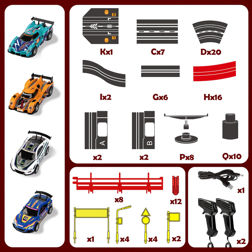 Hayxun snap-together track pieces for quick, frustration-free setup.