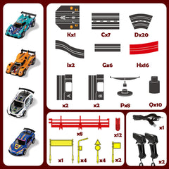 Hayxun snap-together track pieces for quick, frustration-free setup.