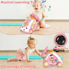HAYXUN toddler car toy adjustable windows engage visual exploration and interactive discovery.