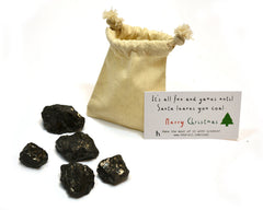 hBARSCI Santa's Scientific Coal with five small lumps for a curious stocking stuffer