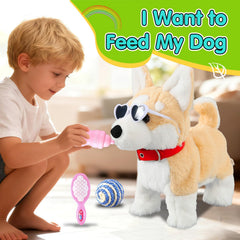 HCdoujoy Corgi barking and singing with 10 tunes to spark musical play.