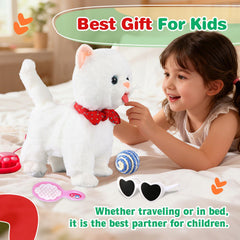 HCdoujoy dress-up play cat enables hair combing and accessory styling