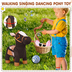 HCdoujoy interactive plush pony with leash design for guided play