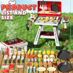 HCFJEH Toys included-play-food-utensils provides a complete kitchen pretend set.