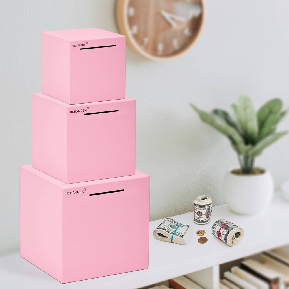 HCHANGEN blue piggy bank provides a durable savings companion for adults