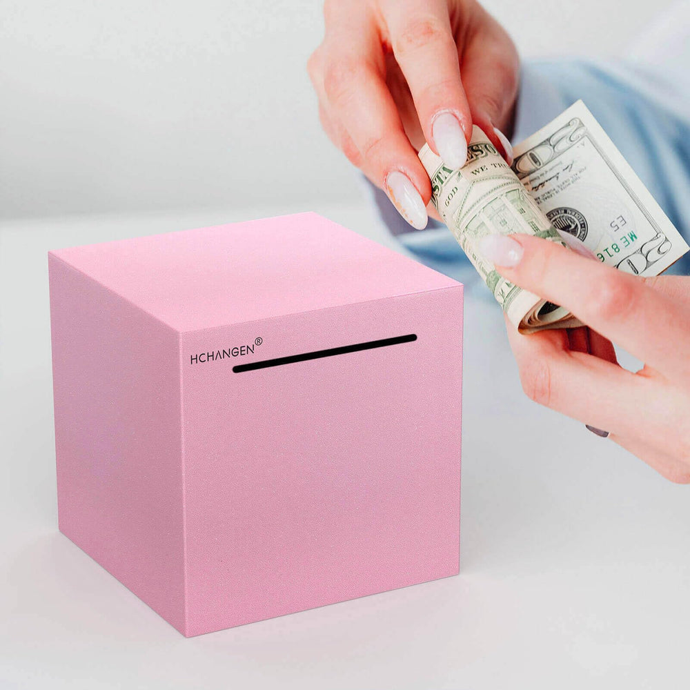 HCHANGEN purple piggy bank makes a stylish gift for goals