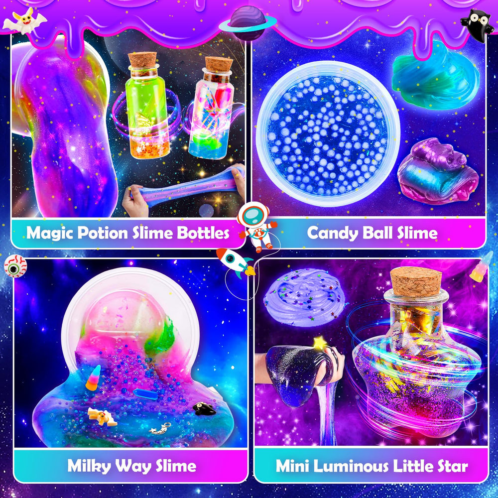 HCHILDHOOD Metallic Neon Shades create vibrant cosmic color palettes.