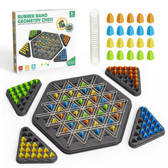 Hcusus Chain Triangle Chess Game board setup for strategic play and family fun