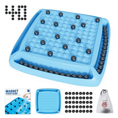 Hcusus magnet chess game board top view for strategic play during family nights.