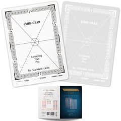 HD-GEAR Centering Tool Pro kit with black and white cards for precise standard-size grading