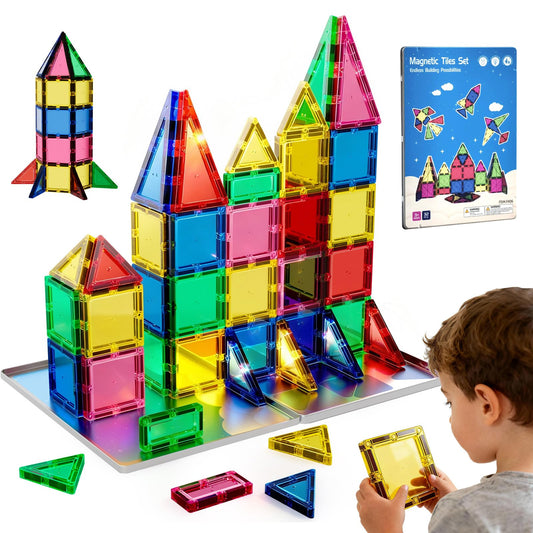 HDCooL magnetic tiles castle build for imaginative play and spatial skills