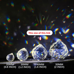 HDCRYSTALGIFTS 40mm crystal ball prism handmade polished craftsmanship