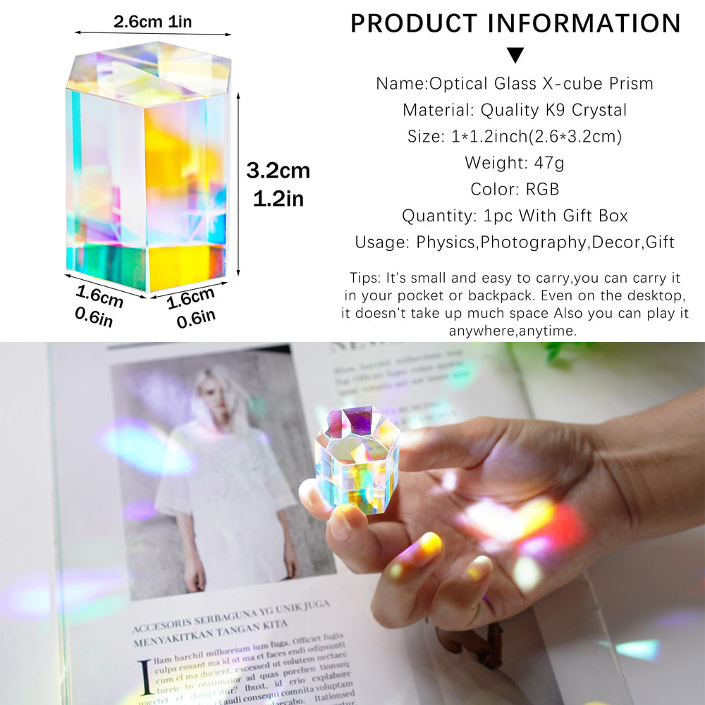 HDCRYSTALGIFTS crystal prism for optics classroom demonstrations