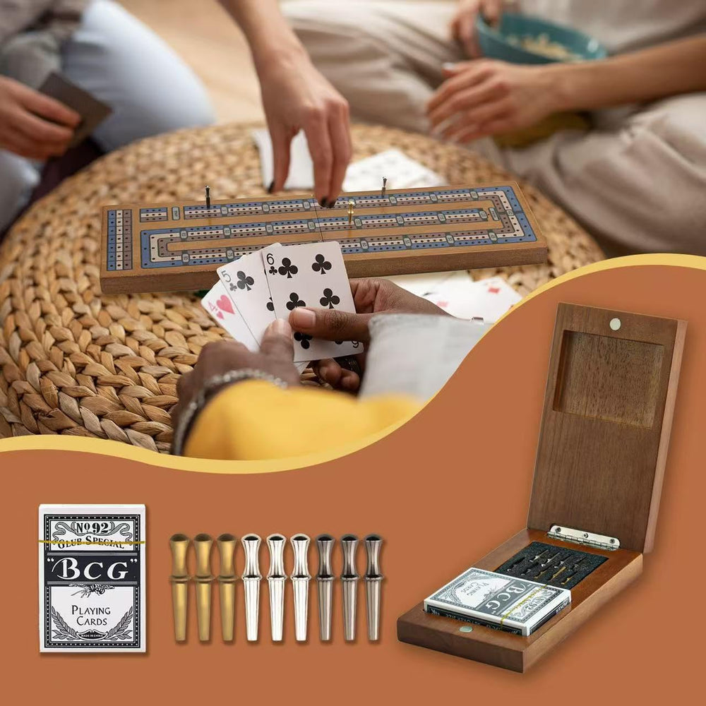 Hdsahdok family game night cribbage set for kids and adults