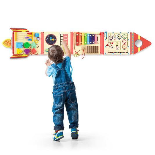 Hdsahdok rocket wall panel for toddlers invites imaginative play and tactile exploration