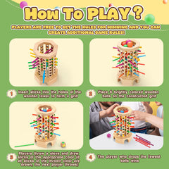Hdsahdok wooden balls ready for family night and strategic stacking fun