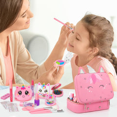 Heaning makeup case with mirror keeps tiny cosmetics organized on the go