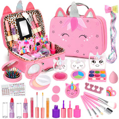 Heaning kids makeup kit pressed powder for safe, fun dress-up play