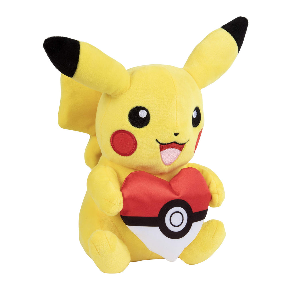Heart Poke Ball accessory shown with the plush for interactive pretend play