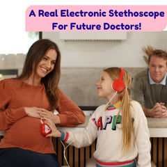 Heartbeats BPA-free stethoscope toy ensures safe, worry-free play.