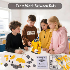 Hechify 6-in-1 robot construction setup ready for play