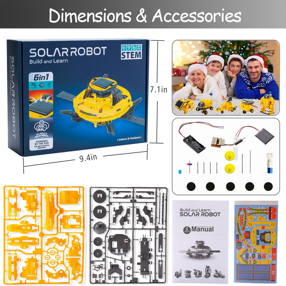 Gift-ready Hechify solar robot kit for curious kids birthday